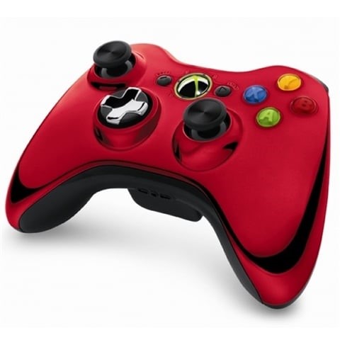 XBOX 360 WIRELESS CONTROLLER (CHROME RED