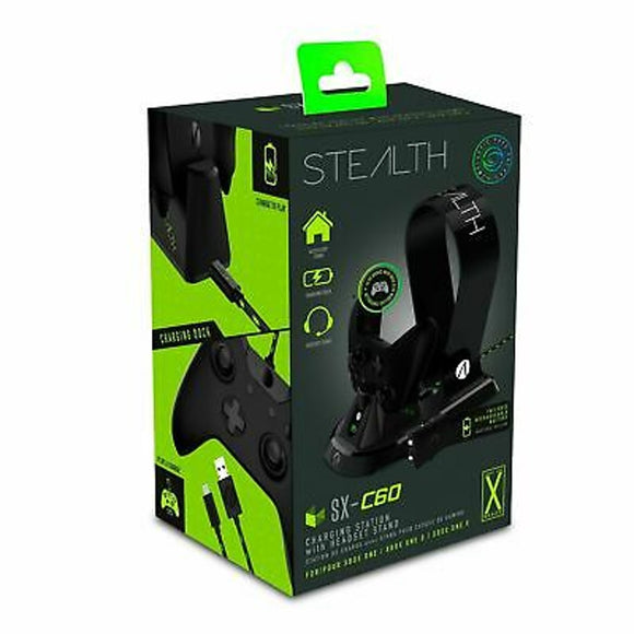 STEALTH XBOX ONE CHARGING STATION & HEAD STAND - BLACK