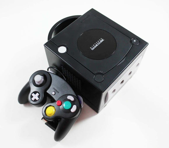 GAMECUBE CONSOLE - BLACK - 3RD PARTY CONTROLLER (UNBOXED)