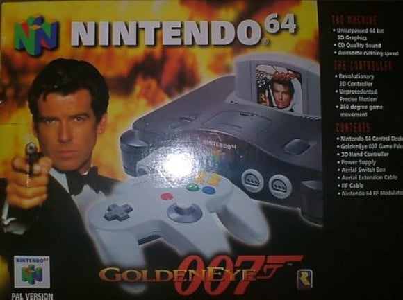 NINTENDO 64 CONSOLE - GOLDEN EYE (BOXED) DAMAGED BOX